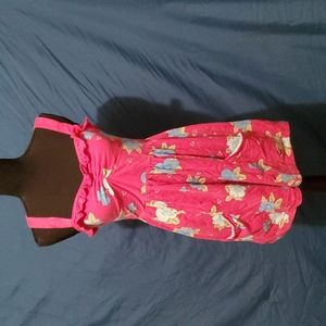 Hollister short tank dress Medium pink floral pockets